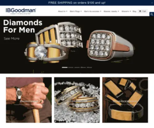 IbgStore.com(Manufacturer of fine Mens Jewelry and Accessories) Screenshot