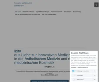 Ibita.ch(Hyaluronsäure Filler und Ästhetische Medizintechnik Produkte kaufen) Screenshot