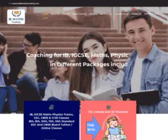 Ibmathsacademy.com(IB Mathematics Physics Coaching Services) Screenshot