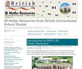 Ibmathsresources.com(IB Maths Resources from British International School Phuket) Screenshot