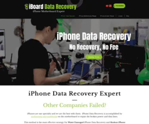 Iboardrepair.com(IPhone Data Recovery) Screenshot