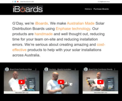 Iboards.net.au(Enphase solar distribution board) Screenshot