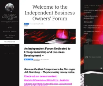 Iboforums.com(Marketing and Website Design Forum for Entrepreneurs) Screenshot