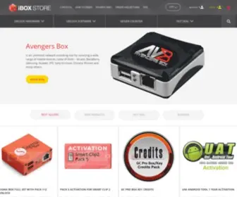 Iboxstore.com(Buy unlock hardware and software for mobile phones online) Screenshot