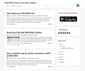 Ibpmcoding.com(IBM BPM Topics and code snippets) Screenshot