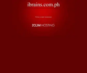 Ibrains.com.ph(ZOOM Hosting) Screenshot