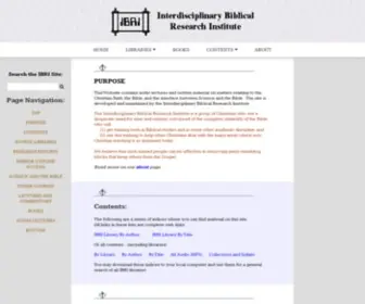 Ibri.org(Interdisciplinary Biblical Research Institute) Screenshot