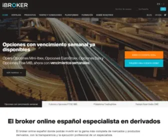 Ibroker.es(IBroker es el broker online Español especialista en derivados) Screenshot