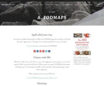 Ibsfree.net(Low-FODMAP diet resources for people with irritable bowel syndrome (IBS)) Screenshot