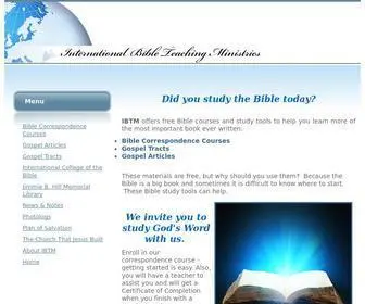 Ibtministries.org(International Bible Teaching Ministries) Screenshot