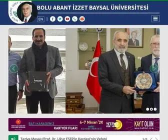 Ibu.edu.tr(Bolu Abant İzzet Baysal Üniversitesi) Screenshot
