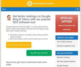 Ibusinesspromoter.com(The SEO software tool with a ranking guarantee) Screenshot