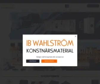 Ibwahlstrom.se(Konstnärsmaterial) Screenshot