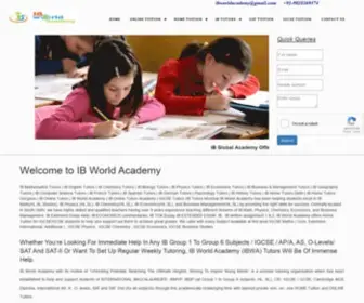 IbWorldacademy.com(IB Word Academy Provide ib online tutors by international baccalaureate tutors) Screenshot