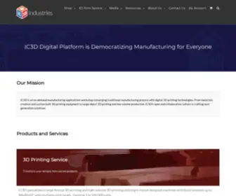 IC3Dprinters.com(IC3D Inc) Screenshot