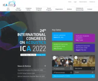 Ica2022Korea.org(ICA 2022) Screenshot