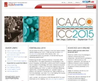 Icaac.org(Website for the Interscience Conference on Antimicrobial Agents and Chemotherapy (ICAAC)) Screenshot