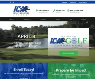 Icajax.com(Impact Christian Academy) Screenshot