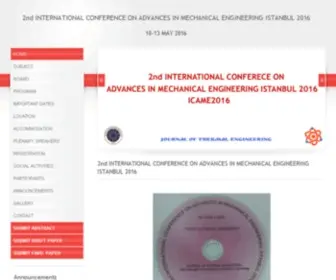 Icame2016Conference.com(Icame 2016 Conference) Screenshot