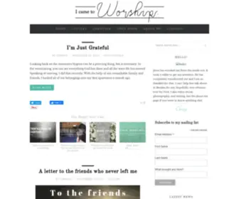 Icametoworship.com(Worship is simply giving God back his breath) Screenshot