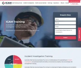 Icamtraining.com.au(Incident Investigations Training and Courses) Screenshot