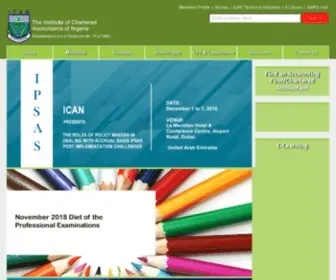 Icanexamsonline.org(Institute of Chartered Accountants of Nigeria) Screenshot