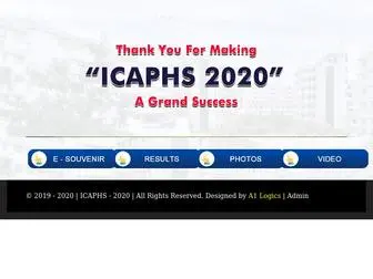 Icaphs.com(It gives me immense pleasure to be part of organising team of a great scientific event) Screenshot