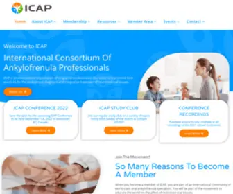 Icapprofessionals.com(ICAP International Consortium of Ankylofrenula Professionals) Screenshot