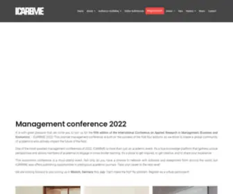 Icarbme.org(5th International Conference on Applied Research in Management) Screenshot