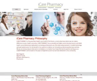 Icarepharmacy.com.au(Australian retail pharmacy specialist services include) Screenshot