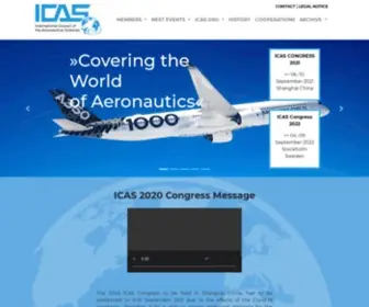 Icas.org(International Council of the Aeronautical Sciences) Screenshot