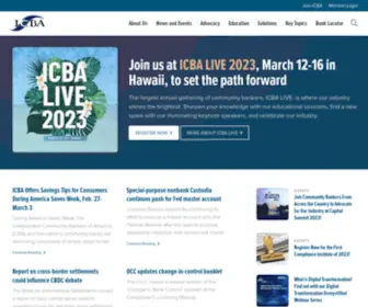 Icba.org(Independent Community Bankers of America) Screenshot