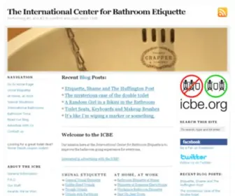 Icbe.org(The International Center for Bathroom Etiquette) Screenshot