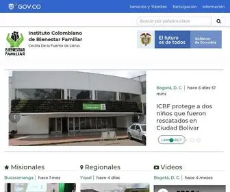 ICBF.gov.co(Instituto Colombiano de Bienestar Familiar) Screenshot
