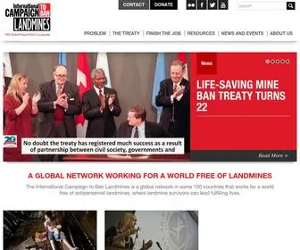 ICBL.org(International Campaign to Ban Landmines (ICBL)) Screenshot