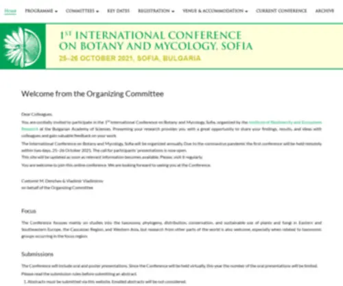 Icbotmyco.com(International Conference on Botany and Mycology) Screenshot