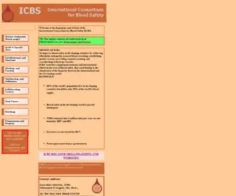 ICBS-Web.org(International Consortium for Blood Safety) Screenshot