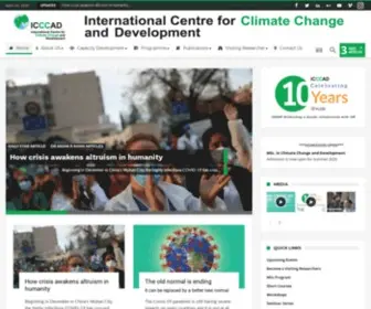 Icccad.net(International Centre for Climate Change and Development (ICCCAD)) Screenshot