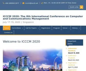 ICCCM.org(ICCCM 2020) Screenshot