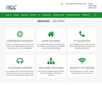 Icccommunication.com(A Broadband Company) Screenshot