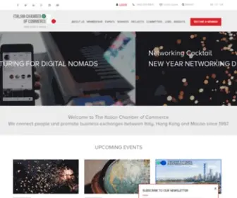ICC.org.hk(The italian chamber of commerce in hong kong & macau) Screenshot