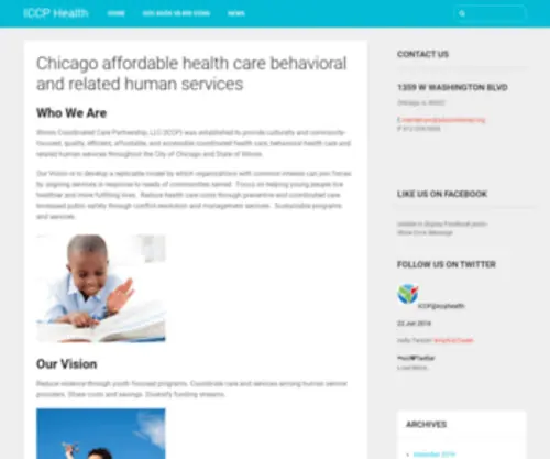 IccPhealth.org(Chicago affordable health care behavioral and related human services) Screenshot