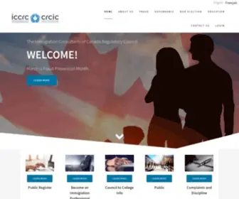 ICCRC-Crcic.ca(The regulatory body) Screenshot
