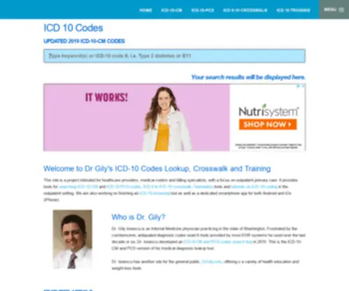 ICD10Cmcode.com(ICD 10 Cmcode) Screenshot