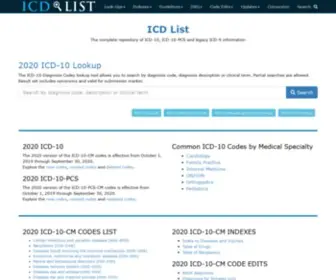 ICDlist.com(ICD List) Screenshot