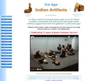 Iceageartifacts.com(Indian Artifacts) Screenshot