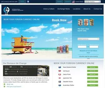 Iceamerica.com(ICE USA Travel Money and Foreign Currency Services) Screenshot