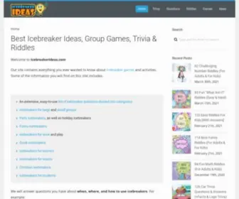 Icebreakerideas.com(Best Icebreaker Ideas) Screenshot