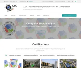 Icec.it(The reference for leather sector certifications) Screenshot