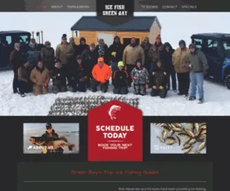 Icefishgreenbay.com(Green Bay and Sturgeon Bay Ice Fishing Guides) Screenshot